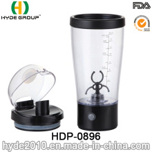 Bouteille de shaker de protéine électrique noir de 450ml, bouteille de shaker de Vortex en plastique bon marché en gros (HDP-0896)
